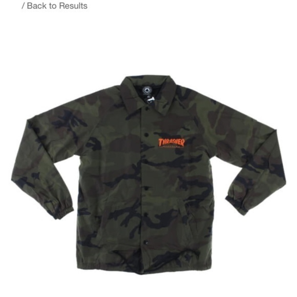 Thrasher Camo Coach Skategoat jacket. Size small.